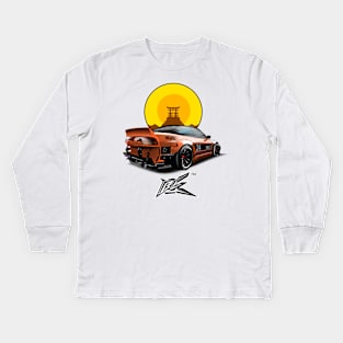 240SX nismo silvia s13 pandem orange Kids Long Sleeve T-Shirt